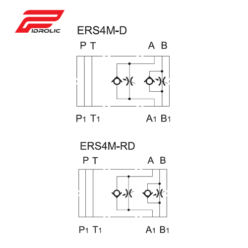 سمبل هیدرولیک شیر دوپلوماتیک ERS4Ms